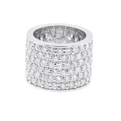 16mm Wide Diamond Eternity Band Unique 18K White Gold Ladies Anniversary Ring 7 Carats -Urban Jewels Shop jewelry 16mm wide diamond eternity band unique 18k gold ladies anniversary ring 7 carats 000956 backwh 1