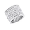 16mm Wide Diamond Eternity Band Unique 18K White Gold Ladies Anniversary Ring 7 Carats