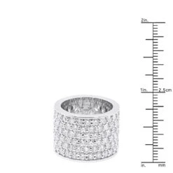 16mm Wide Diamond Eternity Band Unique 18K White Gold Ladies Anniversary Ring 7 Carats -Urban Jewels Shop jewelry 16mm wide diamond eternity band unique 18k gold ladies anniversary ring 7 carats 000956 rulerwh 1