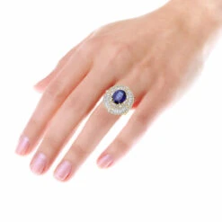 18K White Gold Unique Blue Sapphire And Diamonds Cocktail Ring For Women 7.87Ct 15 18K White Gold Unique Blue Sapphire And Diamonds Cocktail Ring For Women 7.87Ct -Urban Jewels Shop jewelry 18k gold unique blue sapphire and diamonds cocktail ring for women 787ct bodye