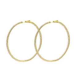 2.5 Inch Inside Out Diamond Hoop Earrings For Women 5 Carat VS Diamonds 14K Yellow Gold 16 2.5 Inch Inside Out Diamond Hoop Earrings For Women 5 Carat VS Diamonds 14K Yellow Gold -Urban Jewels Shop jewelry 25 inch inside out diamond hoop earrings for women 5 carat vs diamonds 14k gold 001285 backye