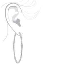 2.5 Inch Inside Out Diamond Hoop Earrings For Women 5 Carat VS Diamonds 14K Yellow Gold 18 2.5 Inch Inside Out Diamond Hoop Earrings For Women 5 Carat VS Diamonds 14K Yellow Gold -Urban Jewels Shop jewelry 25 inch inside out diamond hoop earrings for women 5 carat vs diamonds 14k gold 001285 bodwh