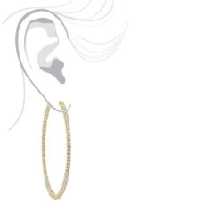 2.5 Inch Inside Out Diamond Hoop Earrings For Women 5 Carat VS Diamonds 14K Yellow Gold 19 2.5 Inch Inside Out Diamond Hoop Earrings For Women 5 Carat VS Diamonds 14K Yellow Gold -Urban Jewels Shop jewelry 25 inch inside out diamond hoop earrings for women 5 carat vs diamonds 14k gold 001285 bodye