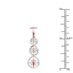 3 Stone Infinity Diamond Pendant For Women 14K Rose Gold By Luxurman -Urban Jewels Shop jewelry 3 stone infinity diamond pendant for women 14k gold by luxurman rulerwh