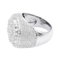 5 Carat Round Diamond Cluster Ring For Men Solid 14K Yellow Gold -Urban Jewels Shop jewelry 5 carat round diamond cluster ring for men in solid 14k gold 803188 backwh