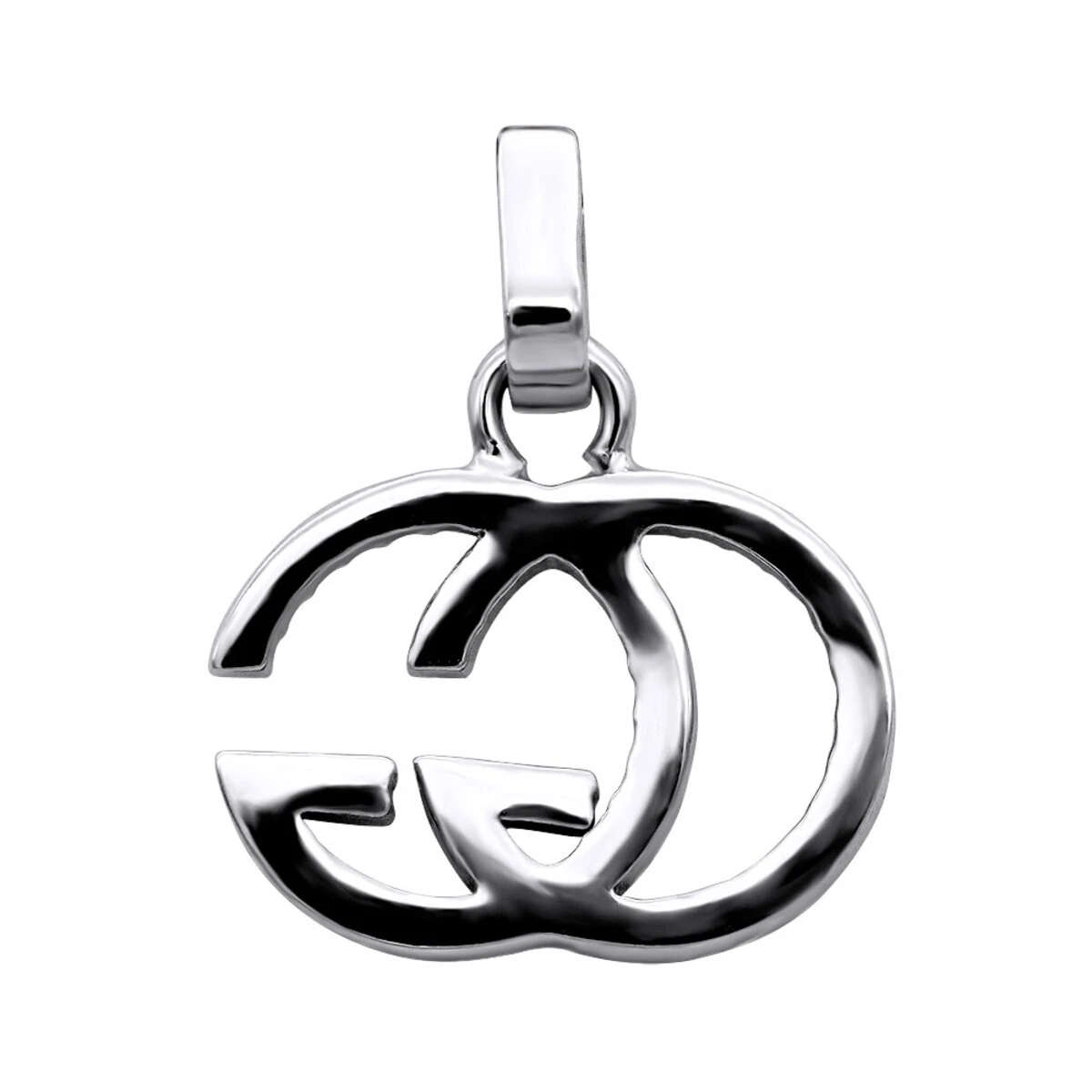 Affordable Blue Diamonds & Pink Sapphires Ladies Initials Pendant 0.4ct 14K White Gold 5 Affordable Blue Diamonds & Pink Sapphires Ladies Initials Pendant 0.4ct 14K White Gold - Image 5