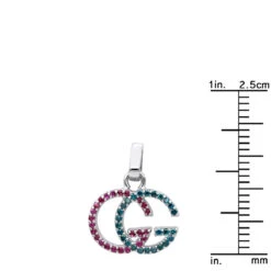 Affordable Blue Diamonds & Pink Sapphires Ladies Initials Pendant 0.4ct 14K White Gold 13 Affordable Blue Diamonds & Pink Sapphires Ladies Initials Pendant 0.4ct 14K White Gold -Urban Jewels Shop jewelry affordable blue diamonds pink sapphires ladies initials pendant 04ct 14k gold 001277 rulerwh