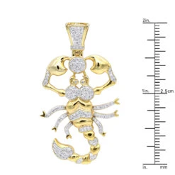 Egyptian Scorpion Diamond Pendant For Men 10K Yellow Gold By LUXURMAN -Urban Jewels Shop jewelry antique style egyptian scorpion diamond pendant for men 10k gold by luxurman rulerye