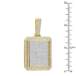 Big 14K Yellow Gold Iced Out Diamond Dog Tag Pendant For Men 8 Carats 2.25 Inches 15 Big 14K Yellow Gold Iced Out Diamond Dog Tag Pendant For Men 8 Carats 2.25 Inches -Urban Jewels Shop jewelry big 14k gold iced out diamond dog tag pendant for men 8 carats 225 inches 803182 rulerye