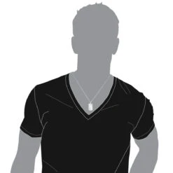 Engravable Sterling Silver Diamond Dog Tag Pendant For Men & Chain Necklace -Urban Jewels Shop jewelry engravable sterling silver diamond dog tag pendant for men chain necklace bod