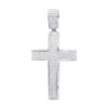 Large Iced Out Diamond Cross Pendant For Men 14K White Gold Side Diamonds