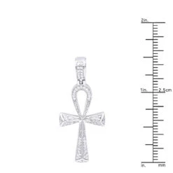 Small Egyptian Ankh Diamond Cross Pendant 14K White Gold Symbol Of Life 0.2ct -Urban Jewels Shop jewelry small egyptian ankh diamond cross pendant in 14k gold symbol of life 02ct rulerwh