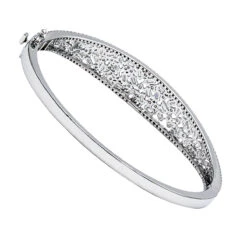Unique 14K White Gold Baguette & Round Diamond Bangle Bracelet For Women 3 Carat 10 Unique 14K White Gold Baguette & Round Diamond Bangle Bracelet For Women 3 Carat -Urban Jewels Shop jewelry unique 14k gold baguette round diamond bangle bracelet for women 3 carat backwh 2
