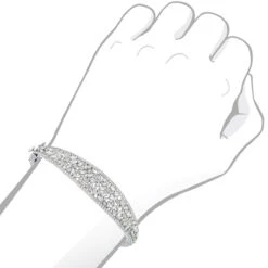 Unique 14K White Gold Baguette & Round Diamond Bangle Bracelet For Women 3 Carat 11 Unique 14K White Gold Baguette & Round Diamond Bangle Bracelet For Women 3 Carat -Urban Jewels Shop jewelry unique 14k gold baguette round diamond bangle bracelet for women 3 carat bodwh 2