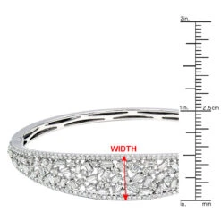 Unique 14K White Gold Baguette & Round Diamond Bangle Bracelet For Women 3 Carat 12 Unique 14K White Gold Baguette & Round Diamond Bangle Bracelet For Women 3 Carat -Urban Jewels Shop jewelry unique 14k gold baguette round diamond bangle bracelet for women 3 carat rulerwh 2