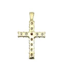 Unique 14K Yellow Gold Ruby And Diamond Cross Pendant For Women 1.33ct By Luxurman -Urban Jewels Shop jewelry unique 14k gold ruby and diamond cross pendant for women 133ct by luxurman backye
