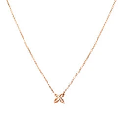 Unique Ladies 14K Rose Gold Flower Neckace With 1 Carat Marquise Cut Diamonds -Urban Jewels Shop jewelry unique ladies 14k gold flower neckace with 1 carat marquise cut diamonds backro