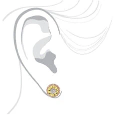 Unique 14K White Gold Large Diamond Stud Earrings Clusters 2 Carat Halo Look -Urban Jewels Shop jewelry unique real 14k gold large diamond stud earrings clusters 2 carat halo look bodro