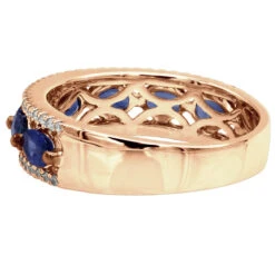 Unique 3.5 Carat Diamond & Blue Sapphire 14K White Gold Band For Women 13 Unique 3.5 Carat Diamond & Blue Sapphire 14K White Gold Band For Women -Urban Jewels Shop jewelry unique womens rings diamond blue sapphire band in 14k gold 35 carat backro