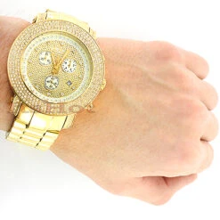 Joe Rodeo Junior Men's Diamond Watch 3.3ct Yellow Gold Plated -Urban Jewels Shop joe rodeo junior mens diamond watch 33ct yellow gold plated 3