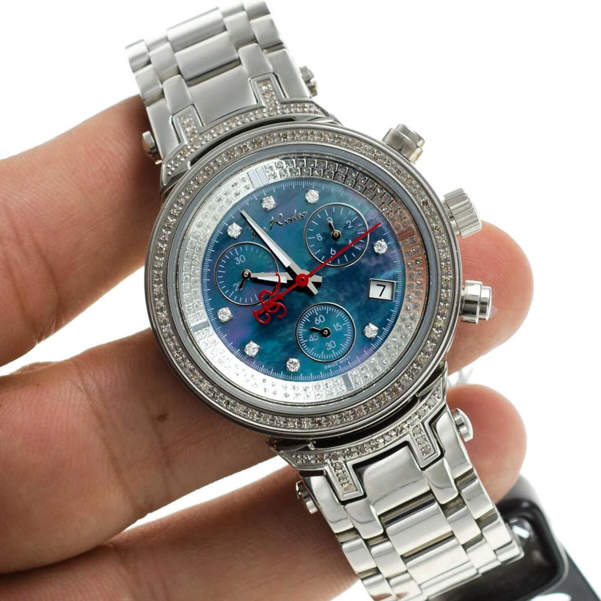 Joe Rodeo Master Diamond Women's Watch Blue MOP 0.90ct 6 Joe Rodeo Master Diamond Women's Watch Blue MOP 0.90ct - Image 6