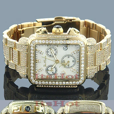 Joe Rodeo Madison Diamond Watch Yellow Gold Plated 10.25ct 4 Joe Rodeo Madison Diamond Watch Yellow Gold Plated 10.25ct - Image 4