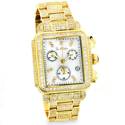 Joe Rodeo Madison Diamond Watch Yellow Gold Plated 10.25ct 1 Joe Rodeo Madison Diamond Watch Yellow Gold Plated 10.25ct
