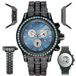 Joe Rodeo Men's Blue Diamond Watch Pilot 27.70 -Urban Jewels Shop joe rodeo watches mens blue diamond watch pilot 2770 p 8488 main2