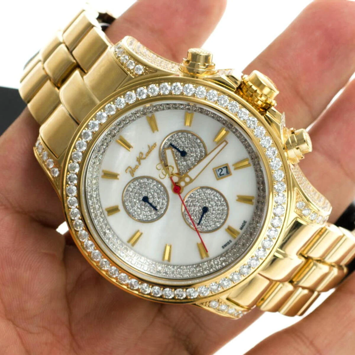 Joe Rodeo Men's Diamond Watch 14.70ct 7 Joe Rodeo Men's Diamond Watch 14.70ct - Image 7