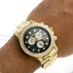 Diamond Joe Rodeo 7.20 Carat Men's Watch Master Pilot -Urban Jewels Shop joe rodeo watches mens diamond watch master pilot 720 p 35653 bod2