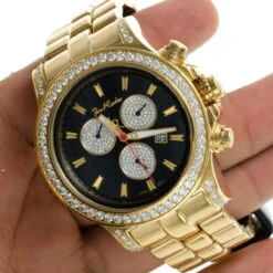 Diamond Joe Rodeo 7.20 Carat Men's Watch Master Pilot -Urban Jewels Shop joe rodeo watches mens diamond watch master pilot 720 p 35653 bod3