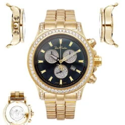 Diamond Joe Rodeo 7.20 Carat Men's Watch Master Pilot -Urban Jewels Shop joe rodeo watches mens diamond watch master pilot 720 p 35653 main2