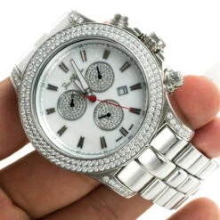 Stainless Steel Joe Rodeo Men's 7 Carat Diamond Master Pilot Watch -Urban Jewels Shop joe rodeo watches mens diamond watch master pilot 7ct p 35645 bod3