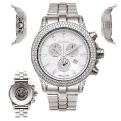 Stainless Steel Joe Rodeo Men's 7 Carat Diamond Master Pilot Watch -Urban Jewels Shop joe rodeo watches mens diamond watch master pilot 7ct p 35645 main2