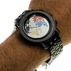 JoJo Joe Rodeo Watch - Tyler World Map, 2.00 Ctw. Black -Urban Jewels Shop jojo joe rodeo watch tyler world map 200 ctw black p 7243 bod2