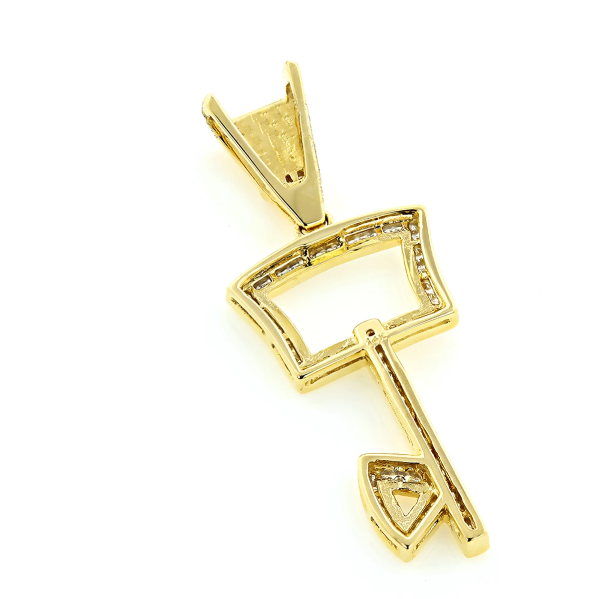 Key Necklaces 14K Yellow Gold Diamond Key Pendant 0.43ct 4 Key Necklaces 14K Yellow Gold Diamond Key Pendant 0.43ct - Image 4