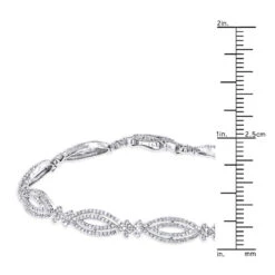 Ladies 14K White Gold Designer Diamond Bracelet 2.51ct -Urban Jewels Shop ladies 14k gold designer diamond bracelet 251ct p 6485 rulerwh