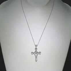 Ladies 14K White Gold Designer Diamond Cross Pendant 0.64ct 5 Ladies 14K White Gold Designer Diamond Cross Pendant 0.64ct -Urban Jewels Shop ladies 14k gold designer diamond cross pendant 064ct p 6542bod