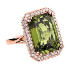 Ladies 14K White Gold Peridot Quartz Gemstone Diamond Cocktail Ring 1.75ct -Urban Jewels Shop ladies 14k gold peridot quartz gemstone diamond cocktail ring 175ct rose