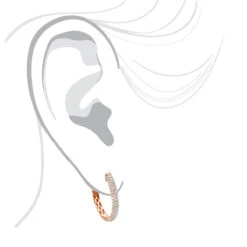 Ladies 14K White Gold 1 Inch Diamond Hoop Earrings Small 0.9ct 20 Ladies 14K White Gold 1 Inch Diamond Hoop Earrings Small 0.9ct -Urban Jewels Shop ladies 14k gold round diamond hoop earrings 09ct bodro