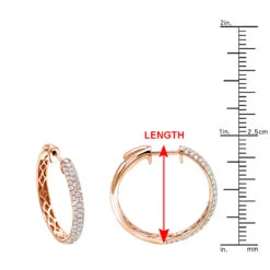 Ladies 14K White Gold 1 Inch Diamond Hoop Earrings Small 0.9ct 23 Ladies 14K White Gold 1 Inch Diamond Hoop Earrings Small 0.9ct -Urban Jewels Shop ladies 14k gold round diamond hoop earrings 09ct rulerro