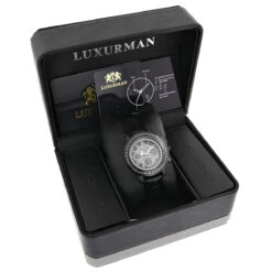 Ladies Black Diamond Watch 2.15ct LUXURMAN -Urban Jewels Shop ladies black diamond watch 215ct luxurman watches p 49994box