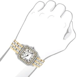Cartier Women's Diamond Watch 27mm Panthere 18K Gold & Steel Two Tone 6 Cartier Women's Diamond Watch 27mm Panthere 18K Gold & Steel Two Tone -Urban Jewels Shop ladies cartier panthere mini 18k gold steel two tone vintage diamond watch 1ct 3 1 1683075437