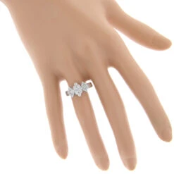 Ladies Cluster Diamond Ring 1.2ct Three Stone Marquise Diamonds Look 9 Ladies Cluster Diamond Ring 1.2ct Three Stone Marquise Diamonds Look -Urban Jewels Shop ladies cluster diamond ring 12ct three stone marquise diamonds look bodwh