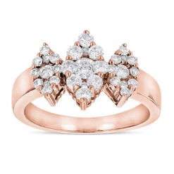 Ladies Cluster Diamond Ring 1.2ct Three Stone Marquise Diamonds Look 7 Ladies Cluster Diamond Ring 1.2ct Three Stone Marquise Diamonds Look -Urban Jewels Shop ladies cluster diamond ring 12ct three stone marquise diamonds look ro