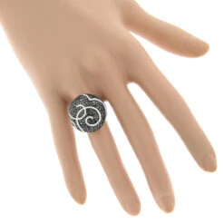 Ladies Designer Diamond Ring 2.18ct 18K White Gold Black White 5 Ladies Designer Diamond Ring 2.18ct 18K White Gold Black White -Urban Jewels Shop ladies designer diamond ring 218ct 18k black white p 49406bod