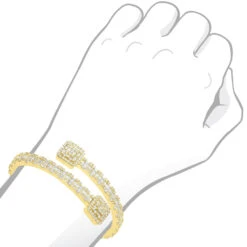 Ladies Diamond Bracelet 10K Yellow Gold Split-Style Bangle Bracelet For Women 8 Ladies Diamond Bracelet 10K Yellow Gold Split-Style Bangle Bracelet For Women -Urban Jewels Shop ladies diamond bracelet 10k or 14k gold split style bangle bracelet for women 804081 bodye