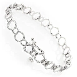 Ladies Diamond Circle Bracelet 0.9ct 14K Yellow Gold 8 Ladies Diamond Circle Bracelet 0.9ct 14K Yellow Gold -Urban Jewels Shop ladies diamond circle bracelet 09ct 14k gold backwh