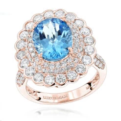 Blue Topaz Engagement Cocktail Ring 2.2ct 14K White Gold 8 Blue Topaz Engagement Cocktail Ring 2.2ct 14K White Gold -Urban Jewels Shop ladies diamond cocktail rings blue topaz engagement ring 22ct 14k gold ro