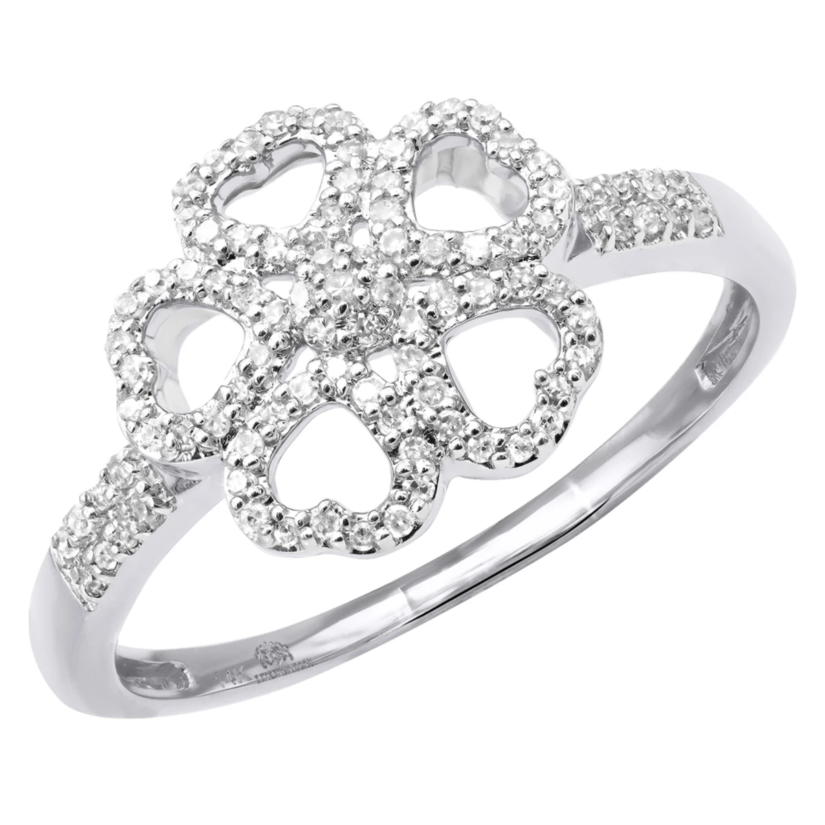 Ladies Diamond Heart Ring 0.36ct 14K Yellow Gold 2 Ladies Diamond Heart Ring 0.36ct 14K Yellow Gold - Image 2